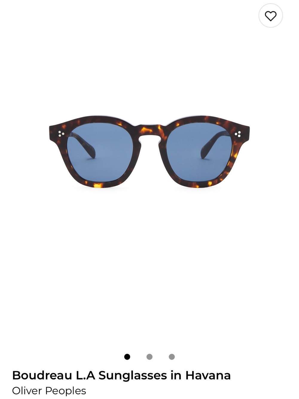 Oliver Peoples Boudreau Tortoiseshell Frame